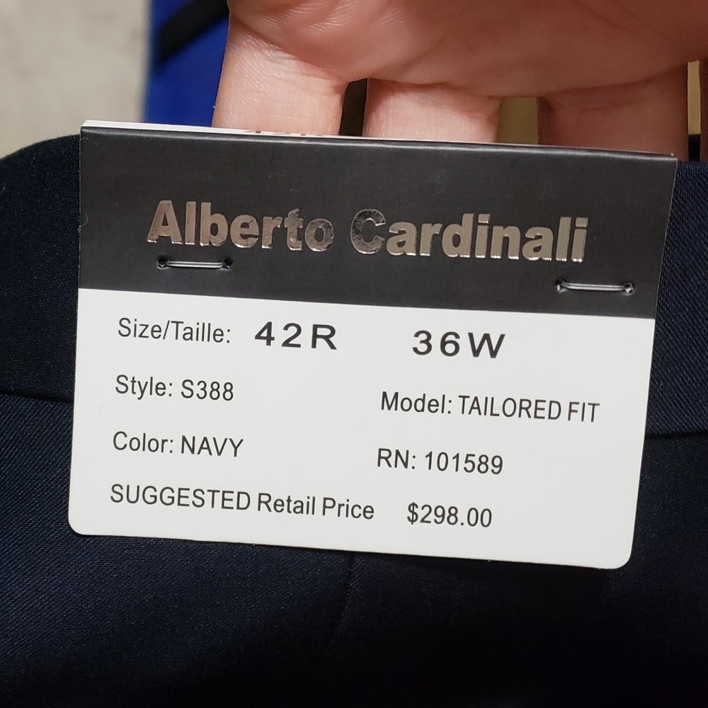 alberto Cardinali Navy Blue 2Bttn PolyRayon Blazer - Picture 7 of 8
